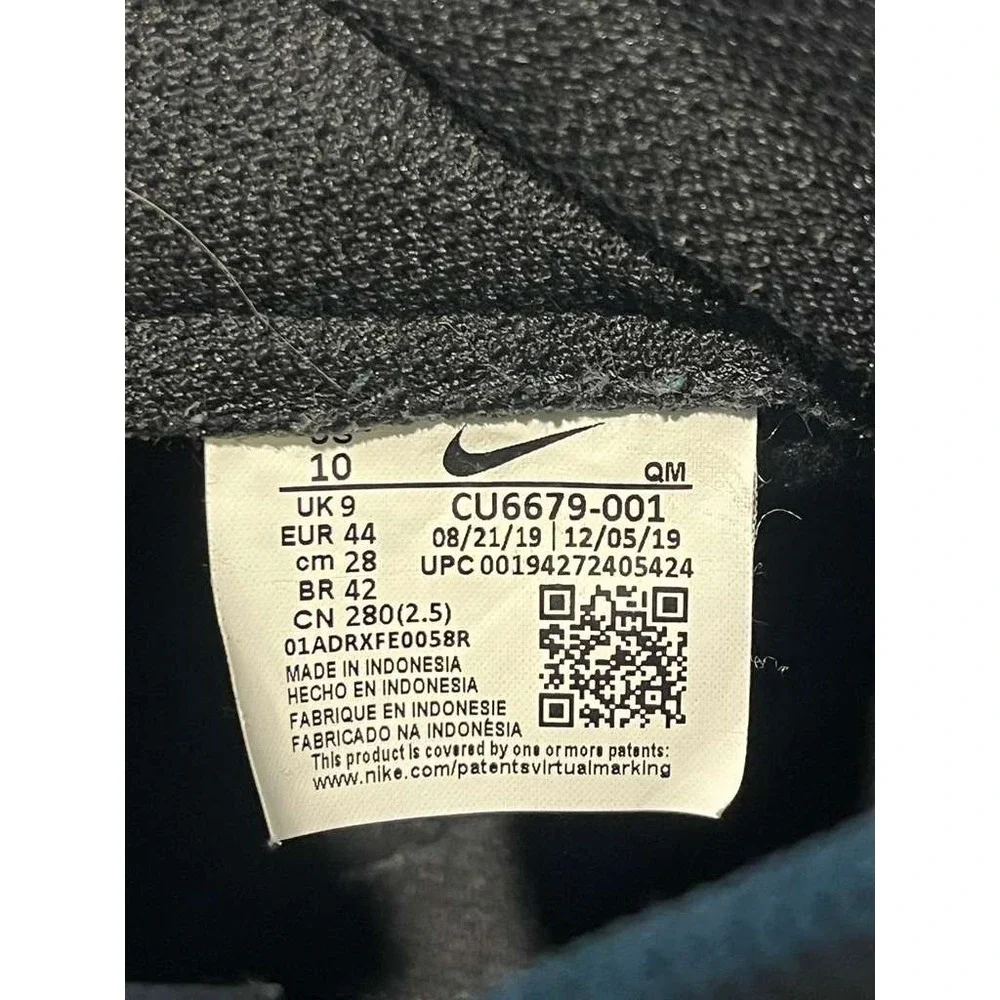 Nike Blazer Mid '77 Men's 10 Black Leather Retro High Top Sneakers Vintage Style - Picture 4 of 9